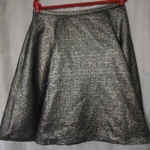 Silver Bigio Collection A-Line Skirt - Made in USA